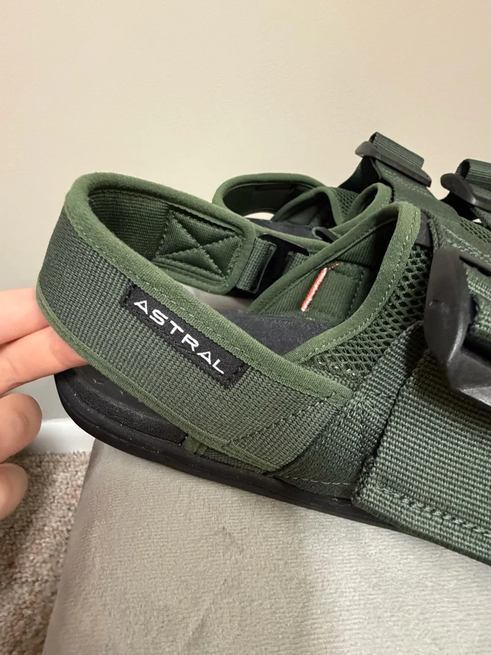 Astral Men's Olive Green Adjustable Strap Sandals